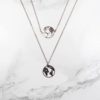 World Map Set Silver - Avenue Schmuck